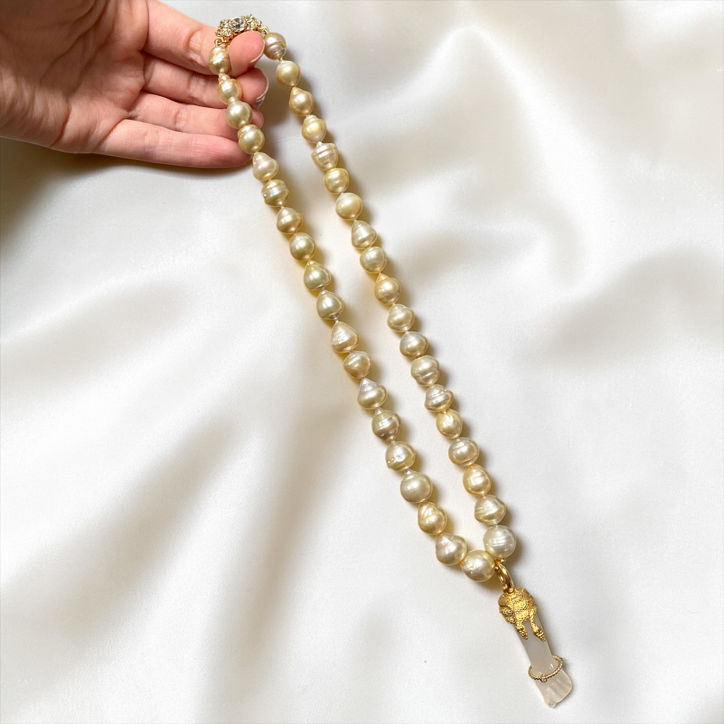 By Danilova, White Pearl, Quartz & Diamond Pendant Necklace15.png