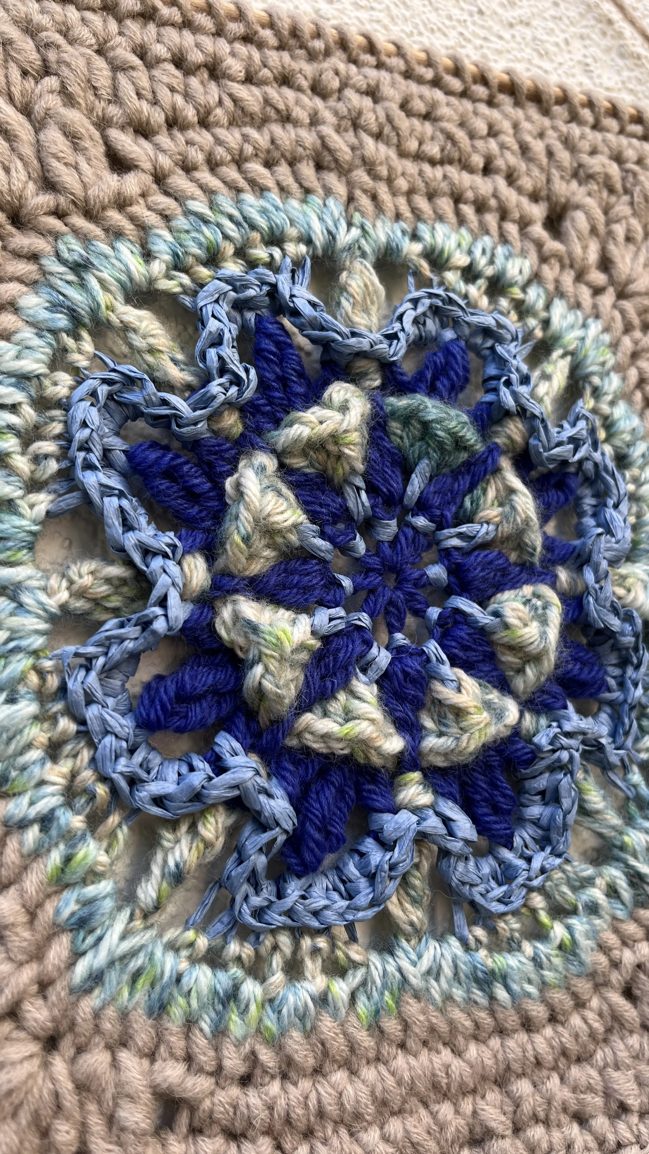 handmade crocheted hanging wall decoration