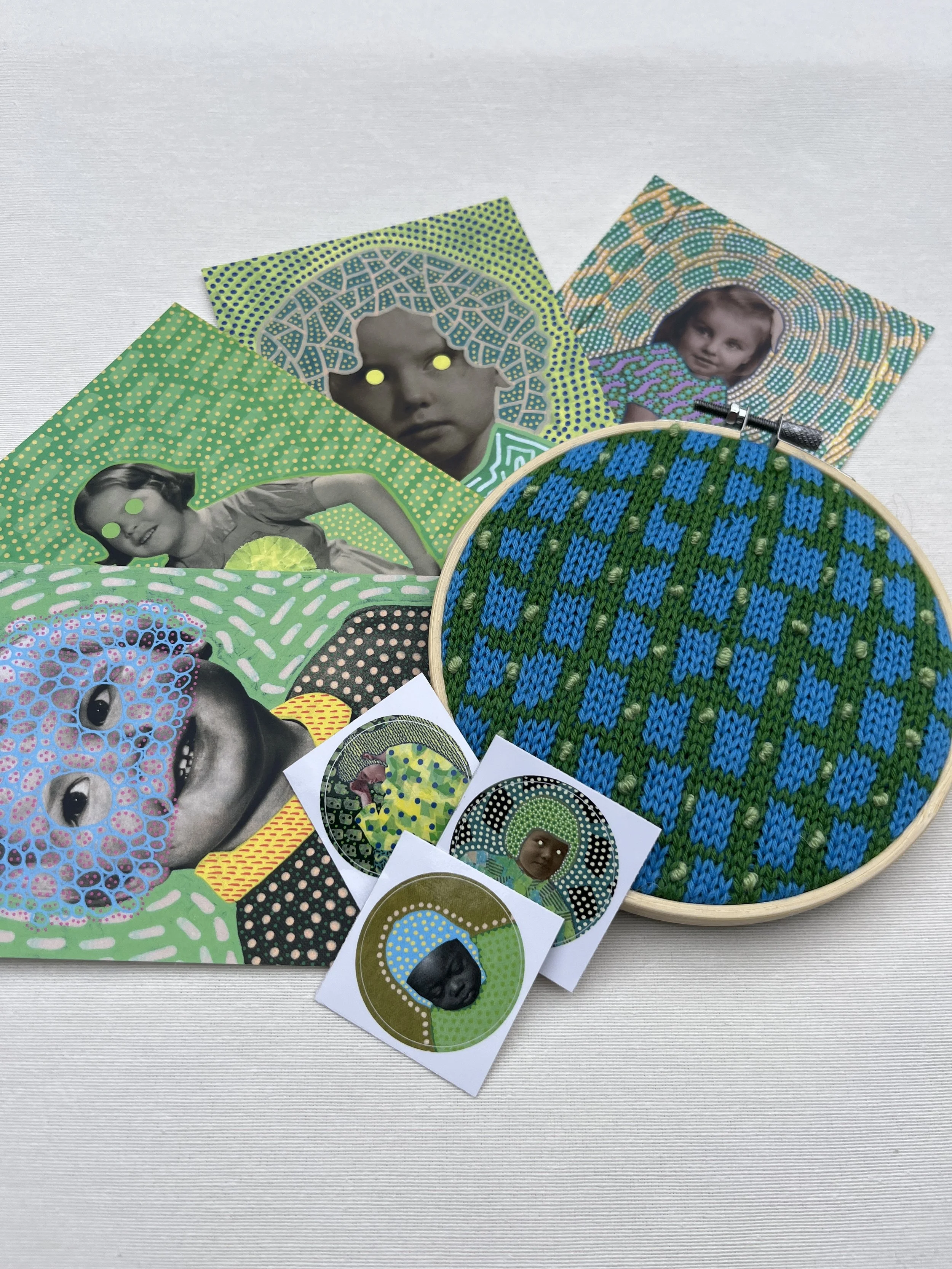 Art Kit in Collab with Naomi Vona Art |Set Gree&Blue