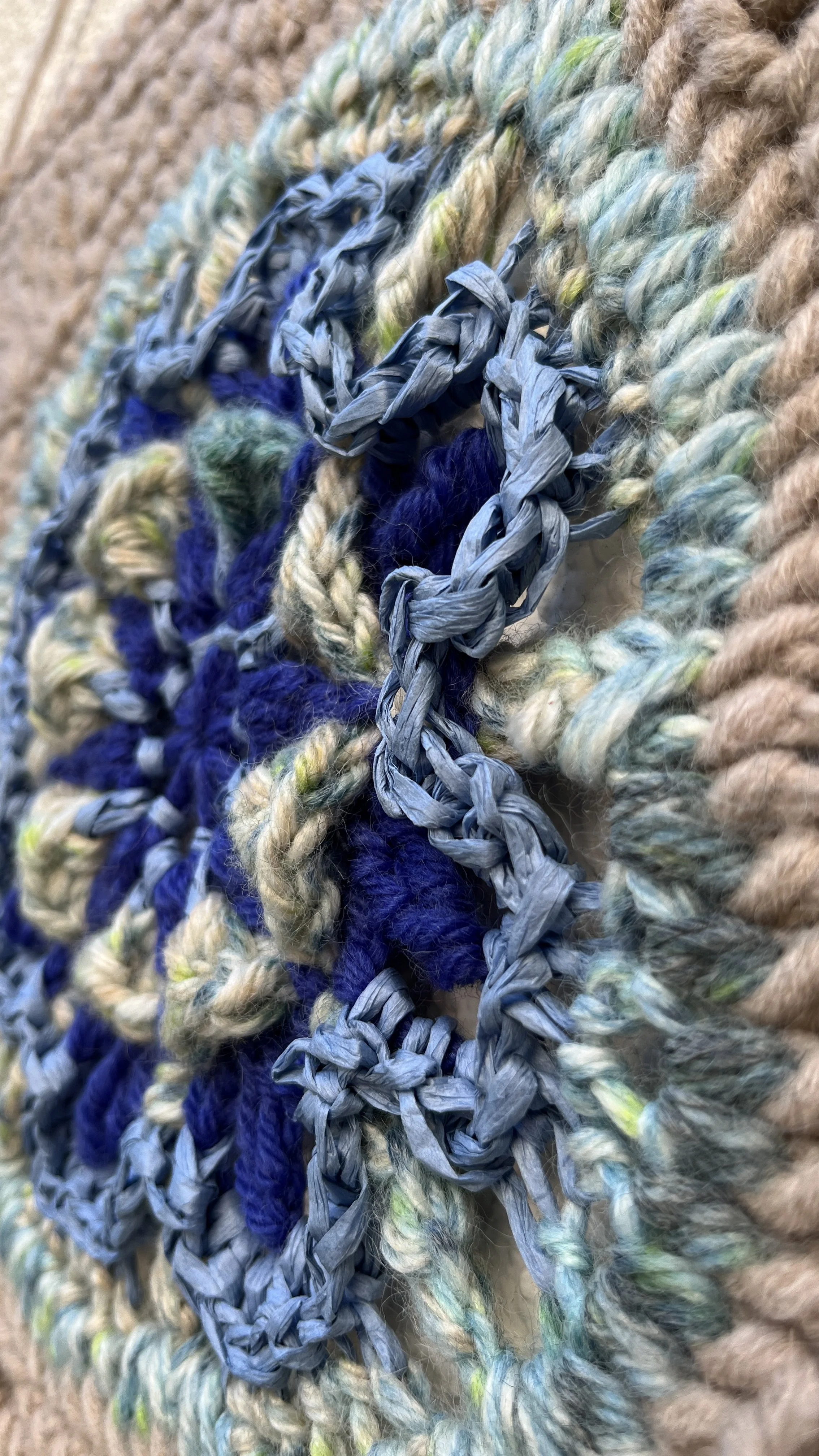 handmade crocheted hanging wall decoration