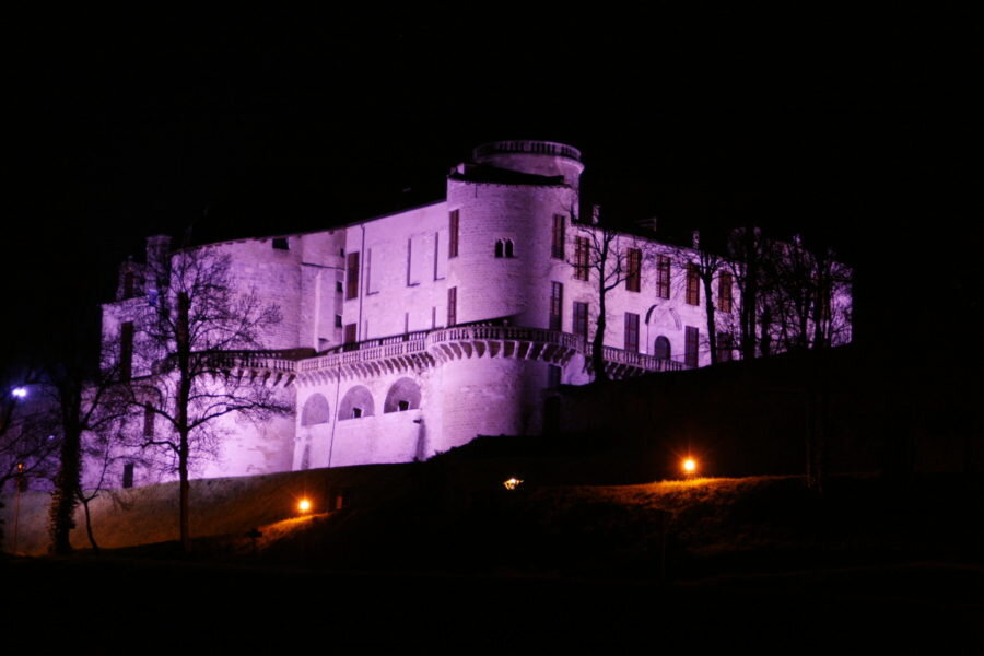 Illumination nocturne du Château de Duras