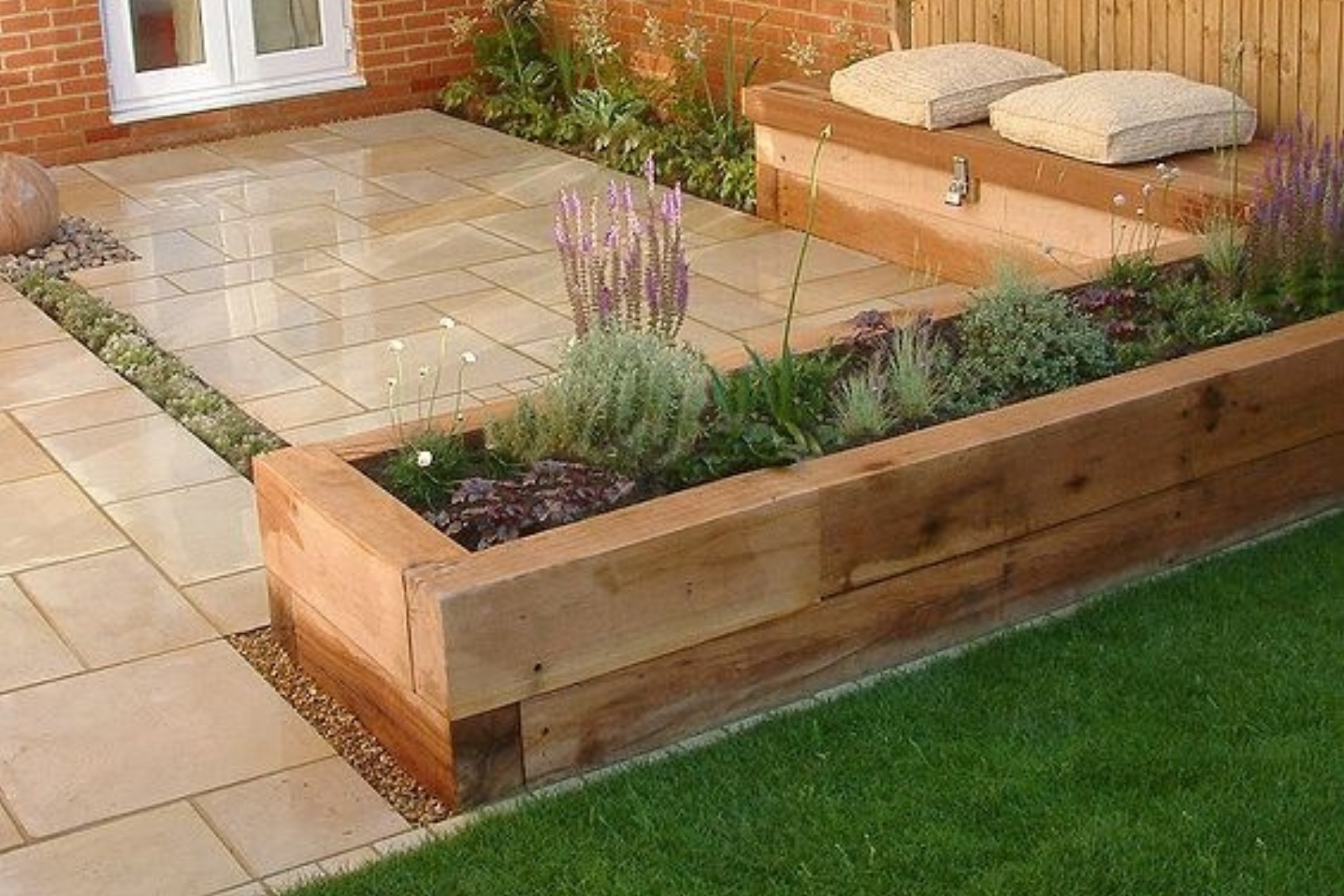 Garden Sleepers & Raised Bed