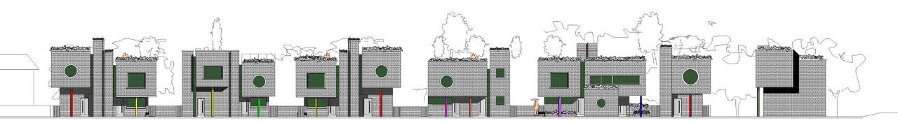'Tumbling Dice' - Housing Development on Marsh Street, Kent.