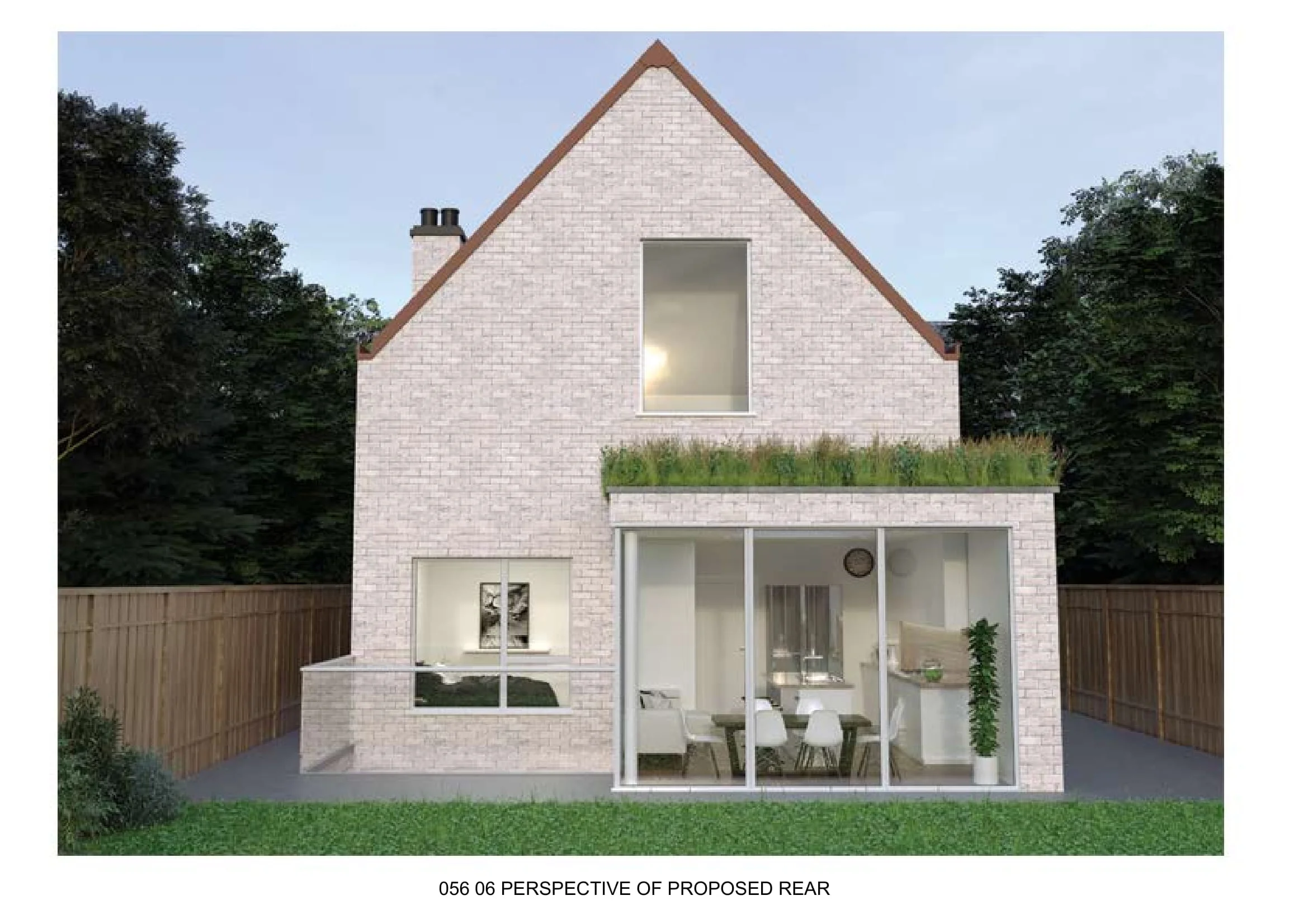Render of proposed rear of extension for Kidbrooke Gardens, SE3.