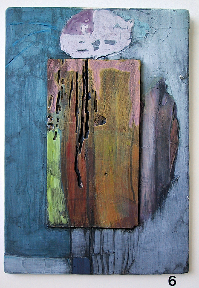 Ascending, Mixed media on panel, 2002. Collection S. Gravestock