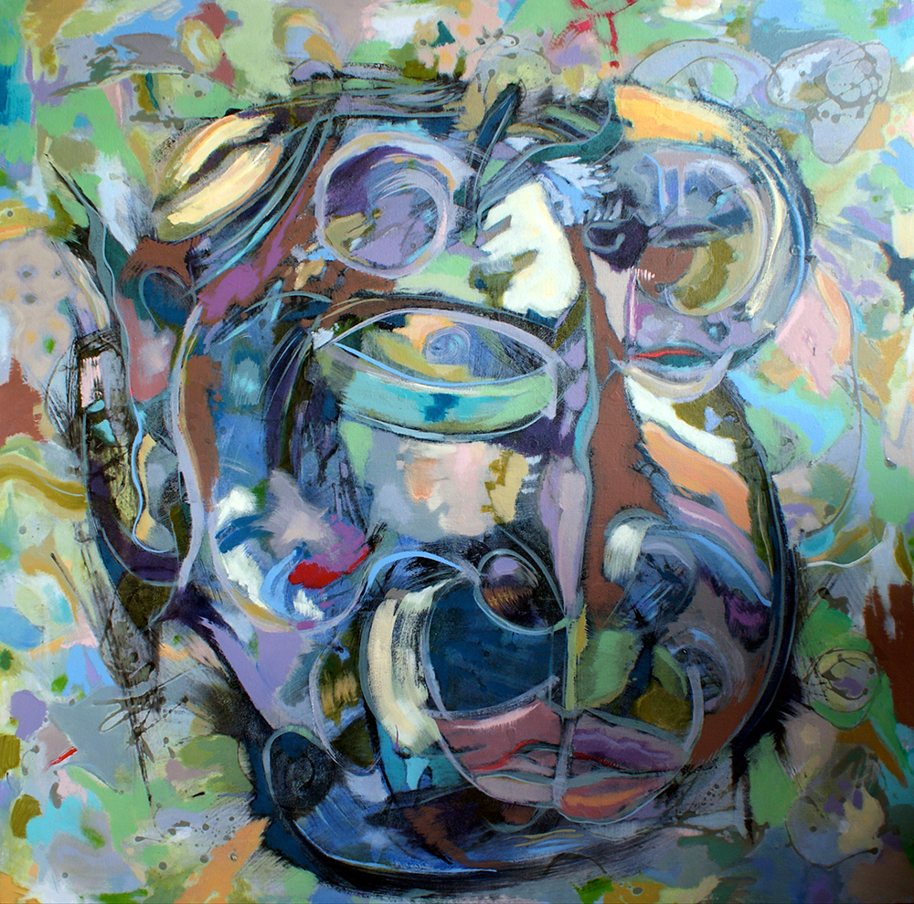 Buddha, acrylic on canvas, 2009. Collection B. Clarke