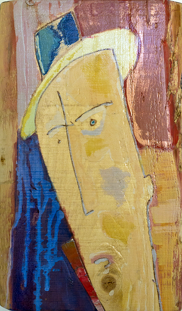 Skinny Businessman, acrylic on panel, 2009