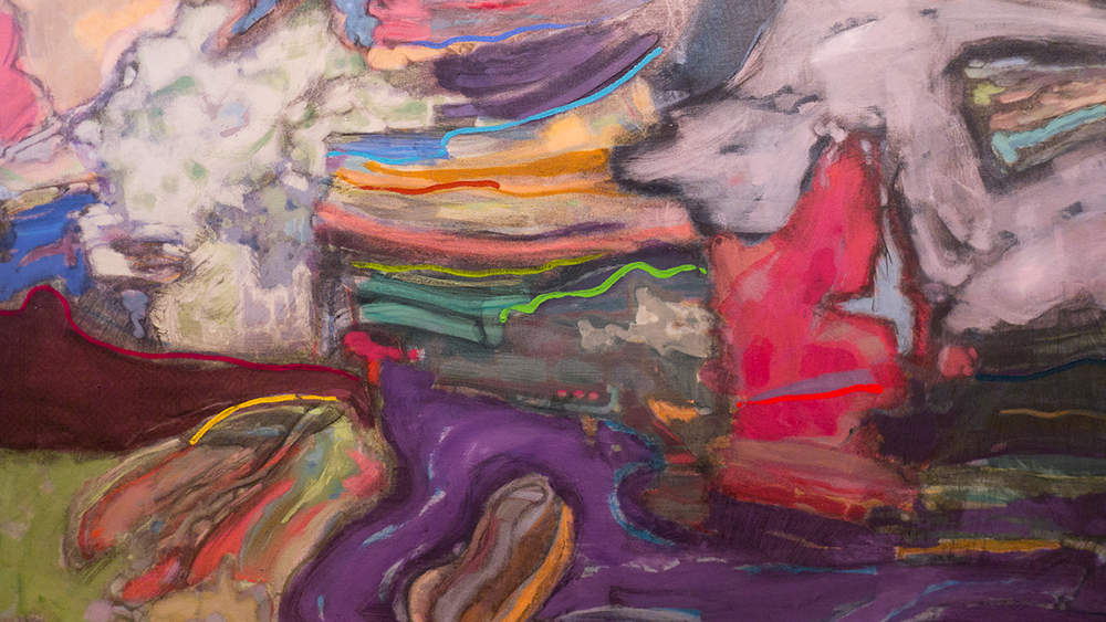 Compression Landscape, acrylic on canvas, 2012. Collection ReMax Realty