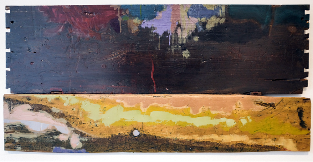 See You On The Other Side, acrylic on reclaimed wood, 2017