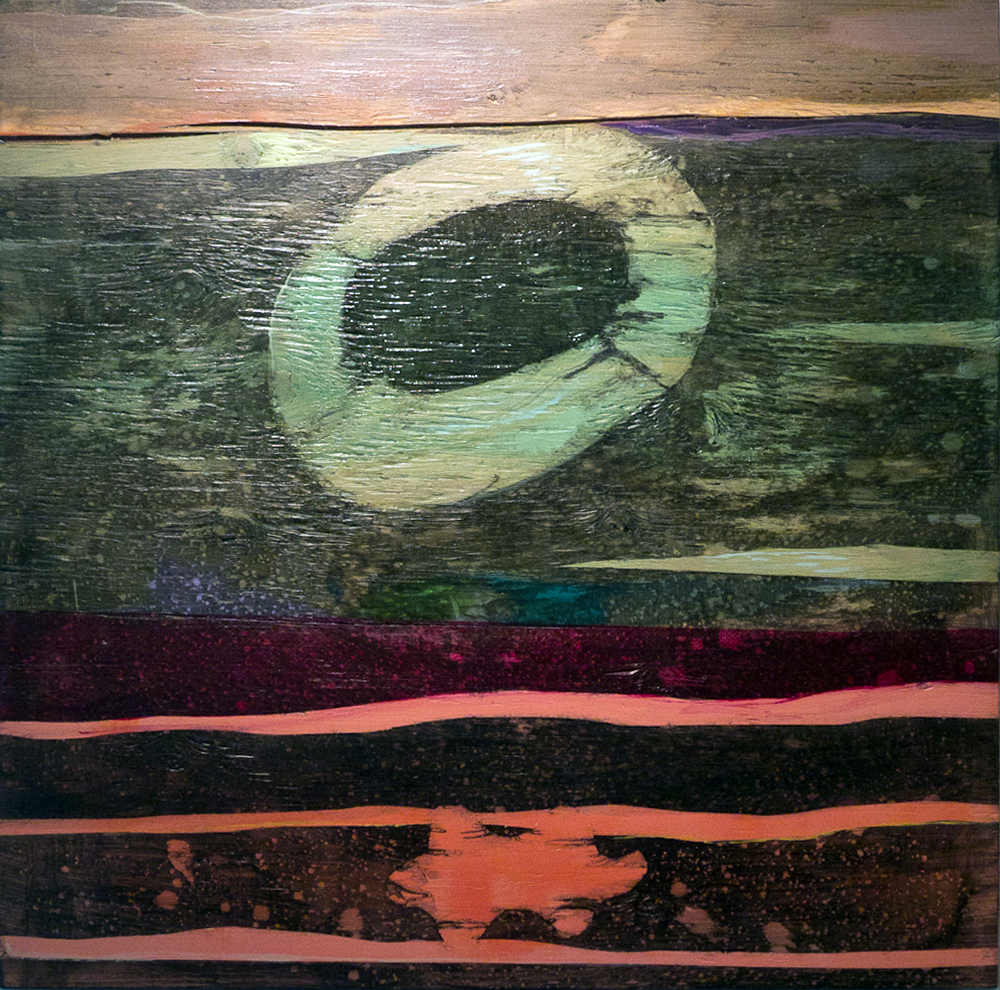Subduction, acrylic on panel, 2012. Collection M. Kihn
