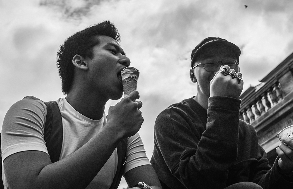 Ice cream moment, Covent Garden, London