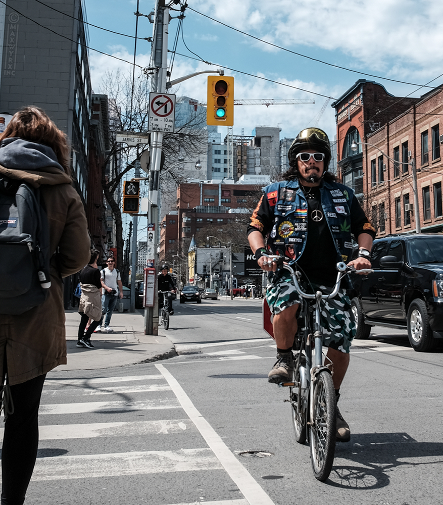 Visible cyclist, Queen East