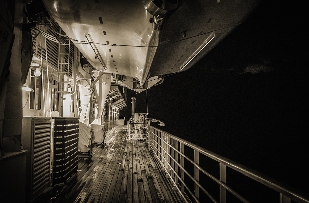 Night deck, North Sea
