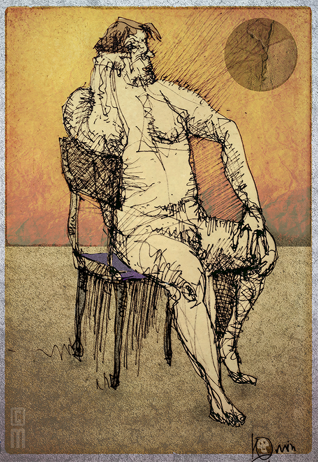 Steve, March 7 pose, remixed digitally
