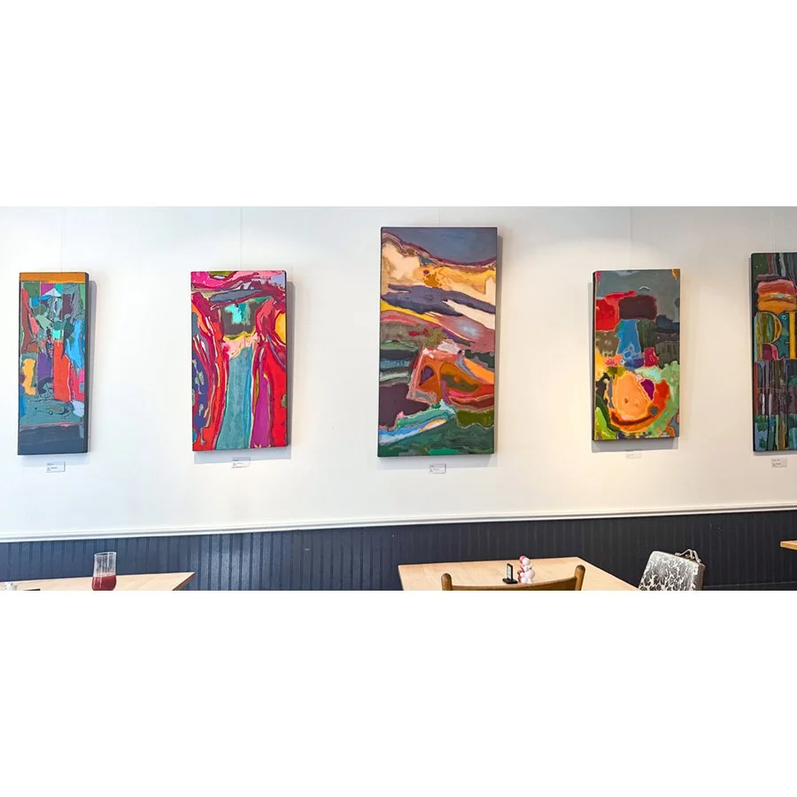 Solo show at K'Okay Cafe, Warkworth, September 2025 (photo by M. Rolicz)