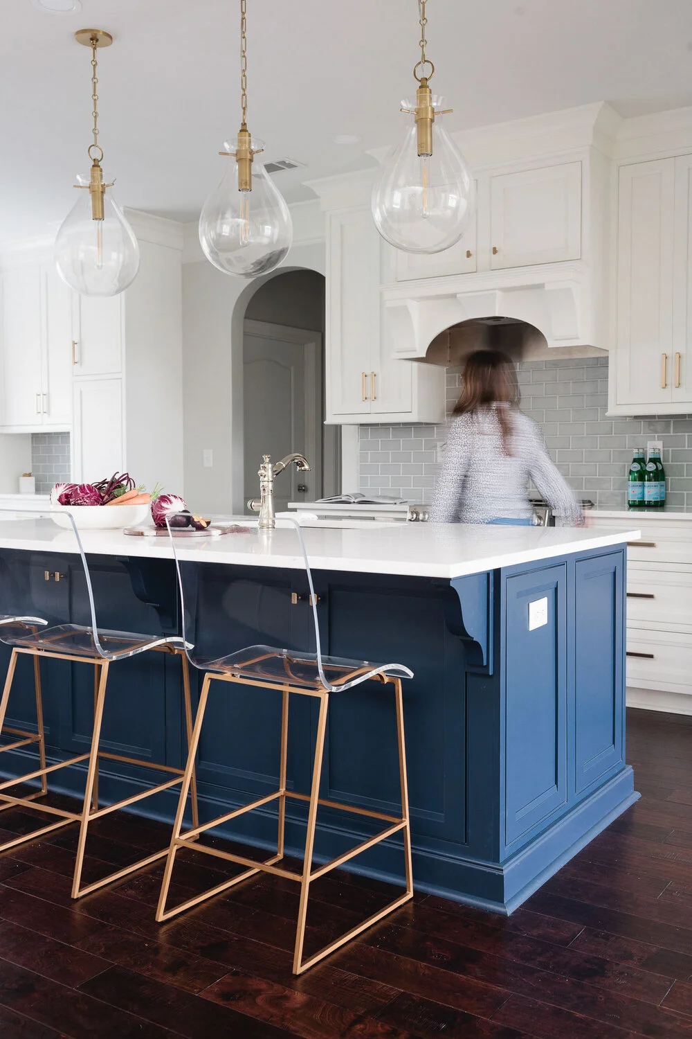 Before and After: Classic Blue Kitchen Remodel In Tuscaloosa, Al