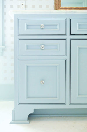Serene Turquoise Bathroom Vanity Cabinet