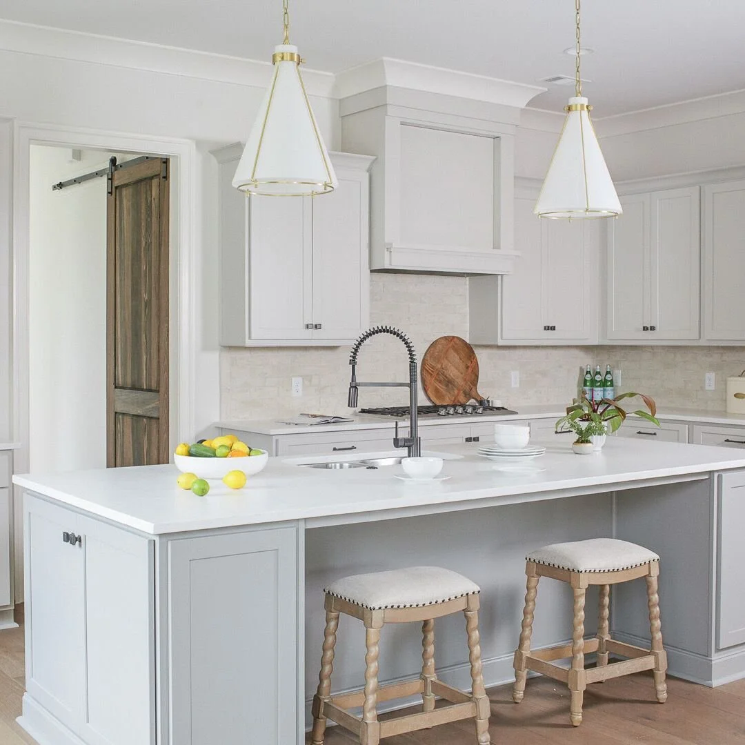 2-Level Kitchen Island with Storage Cabinet, Butcher Block