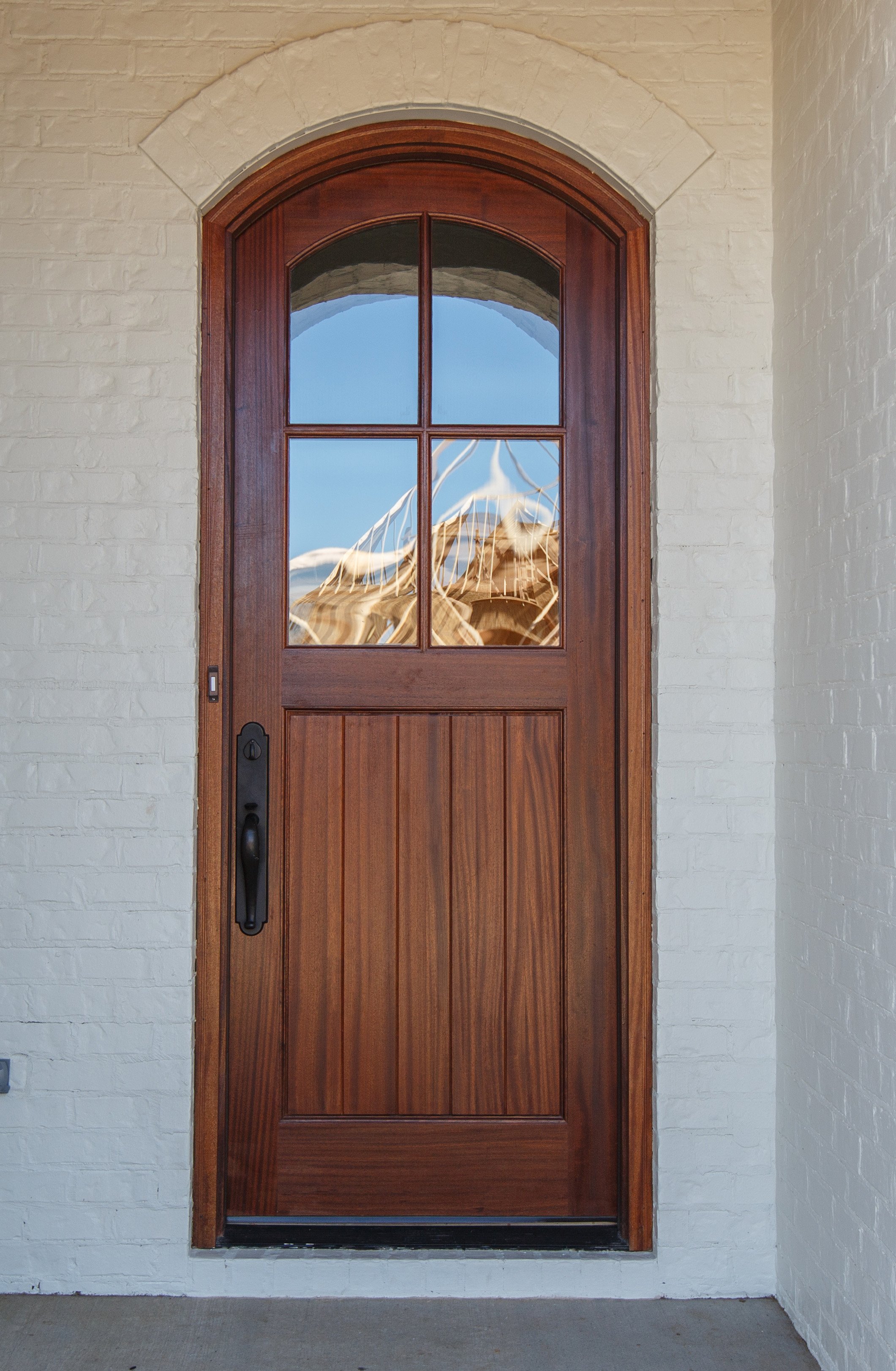 Stained Wood Exterior Door
