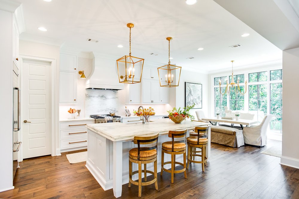 White Kitchen Cabinets finished in Ceiling Bright White