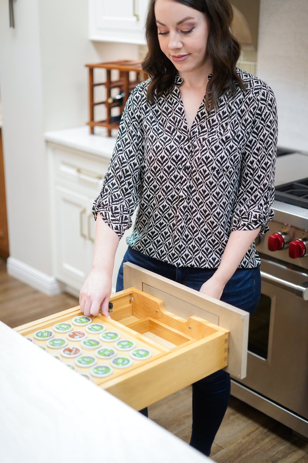 Wood Tiered K-Cup Drawer