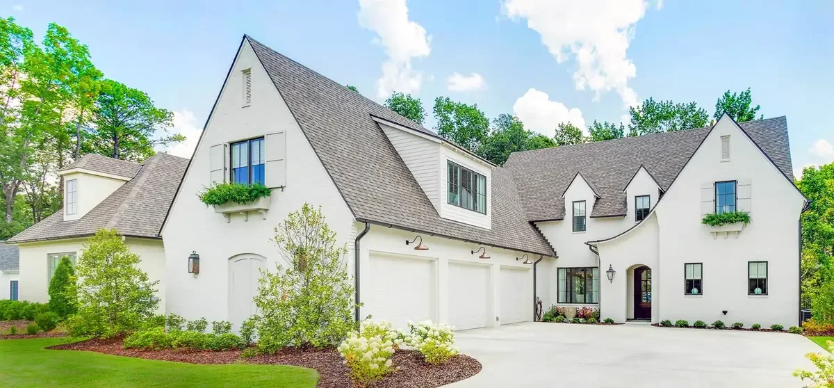Custom English Tudor and French Country home in Tuscaloosa's Waterfall neighborhood designed by Toulmin Kitchen & Bath owner Jay Young.