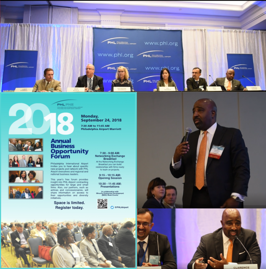 Clarene LeJeune serves as on panel with James Tyrrell (PHL Chief Revenue Officer), along with representatives from Jacobs, American Airlines, and PHL’s Engineering Division.