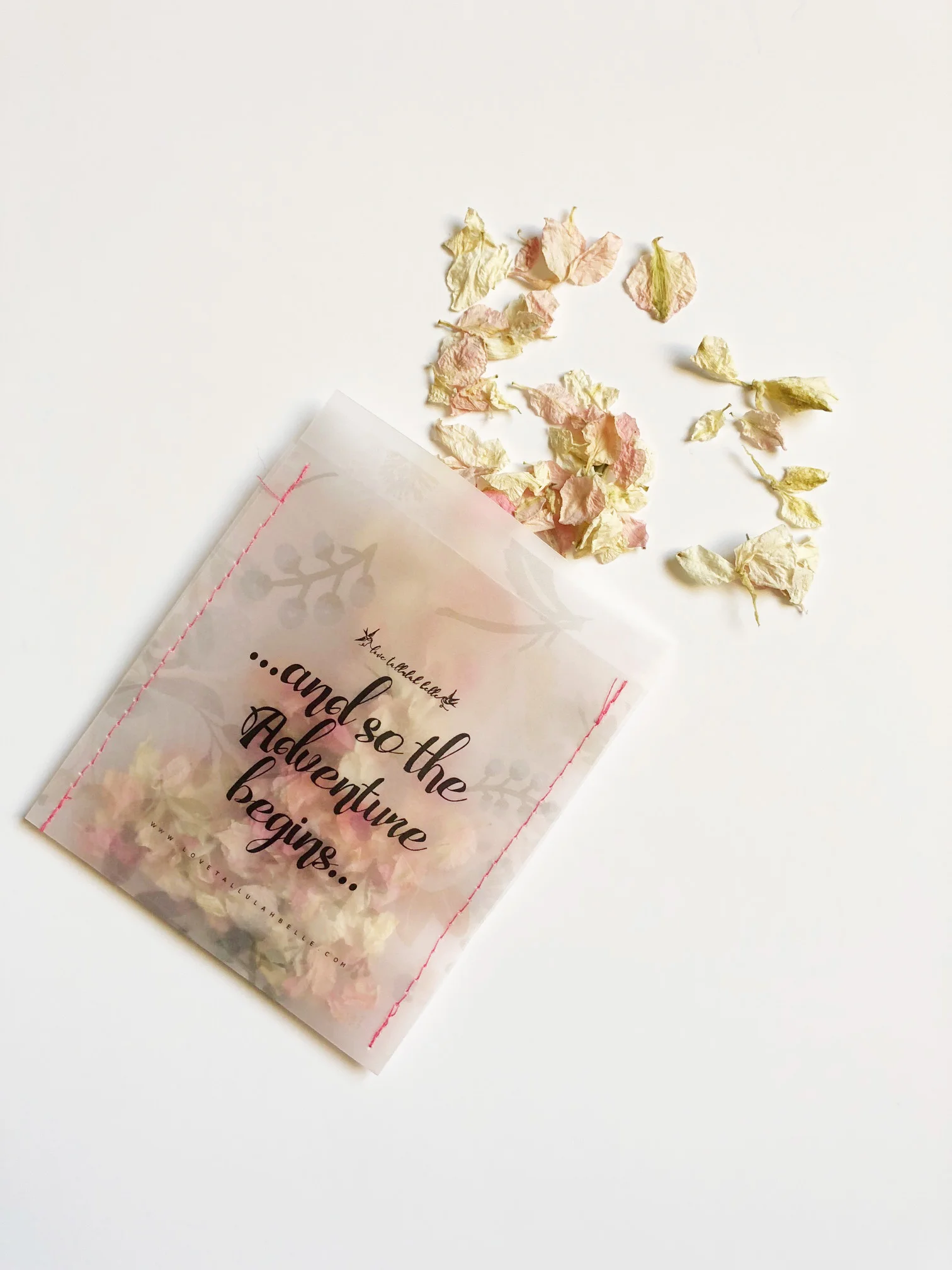 Pretty Petals Confetti Pouch - And So The Adventure Begins £3
