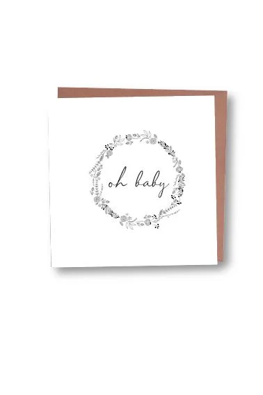 Floral Oh Baby Card