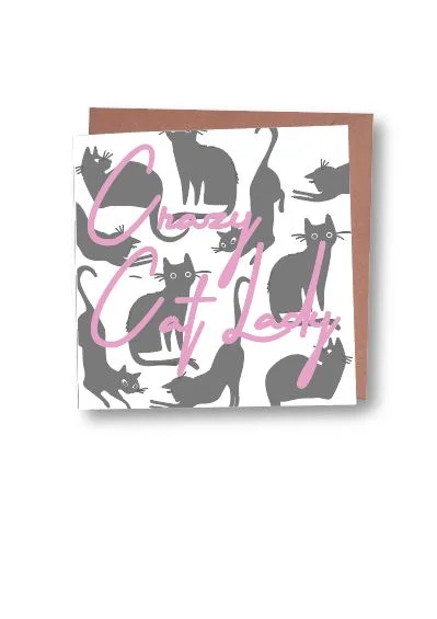 Crazy Cat Lady Card