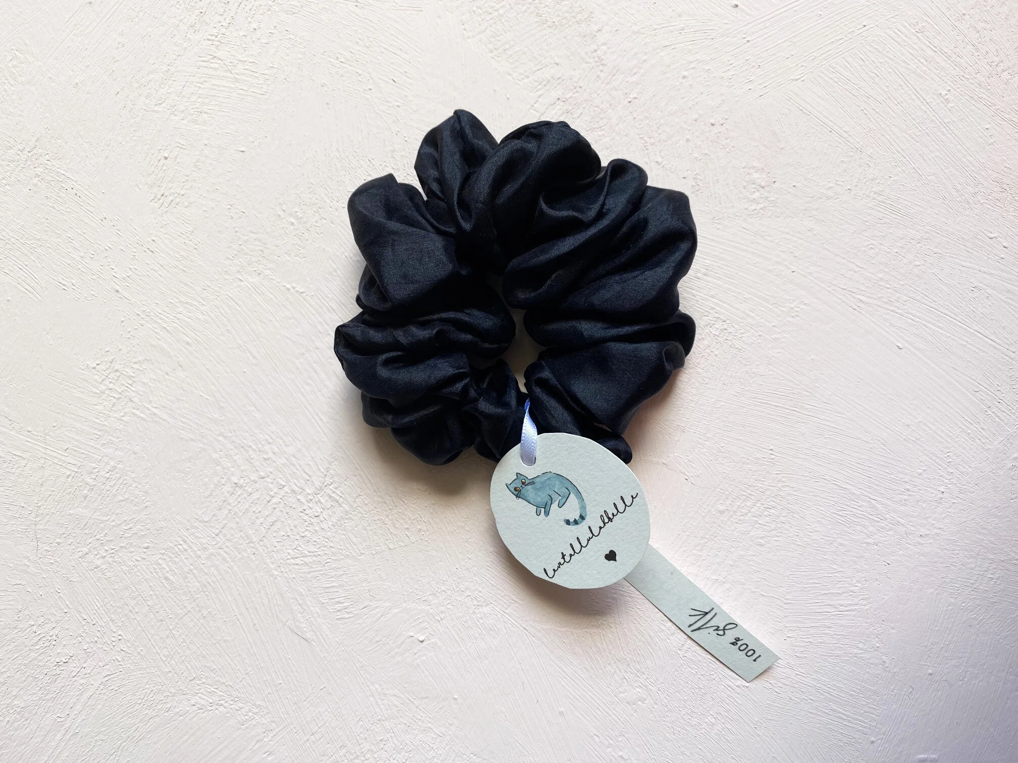 Black Silk Scrunchie