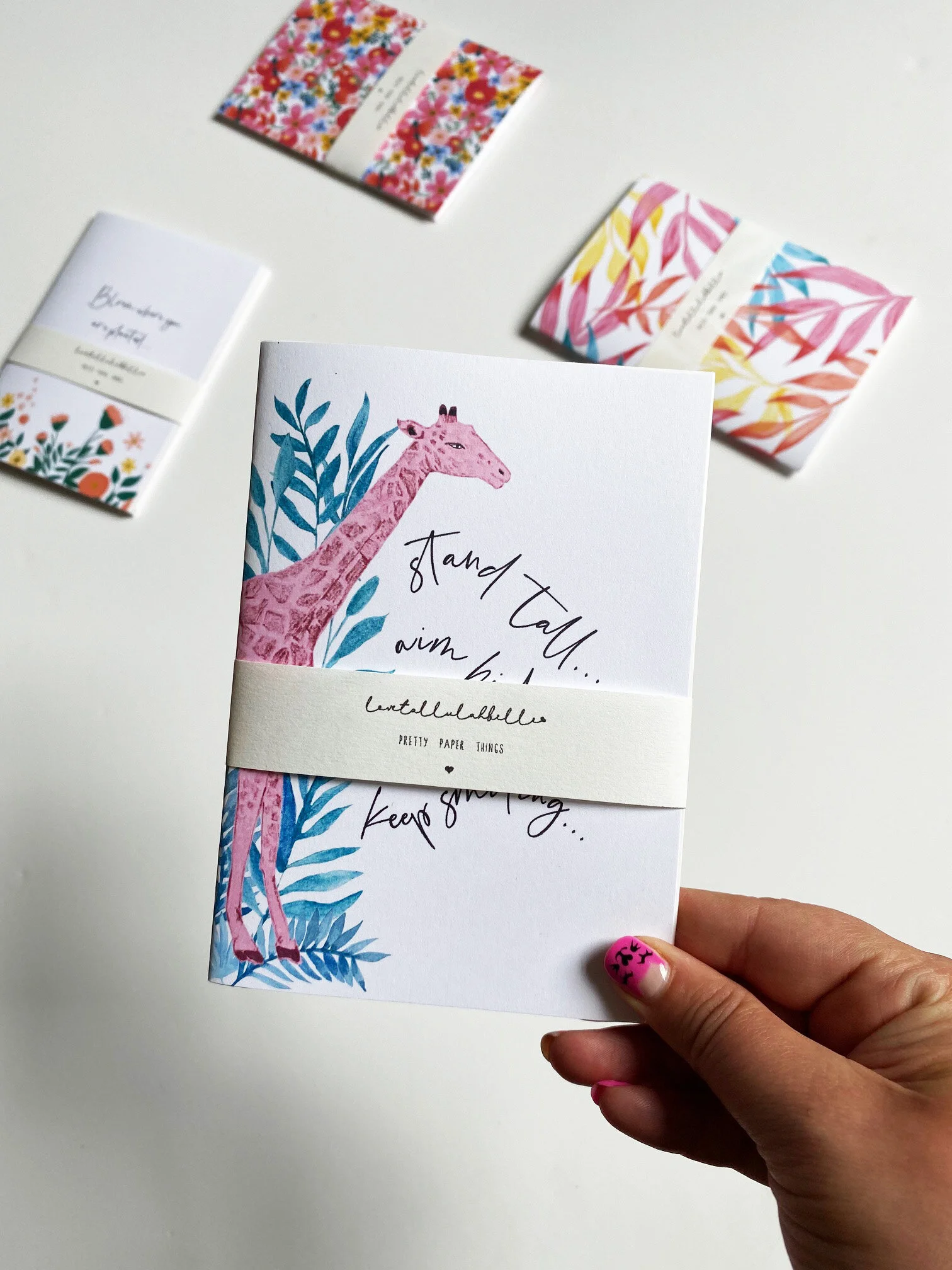 Pink Giraffe Mini Notebook £4