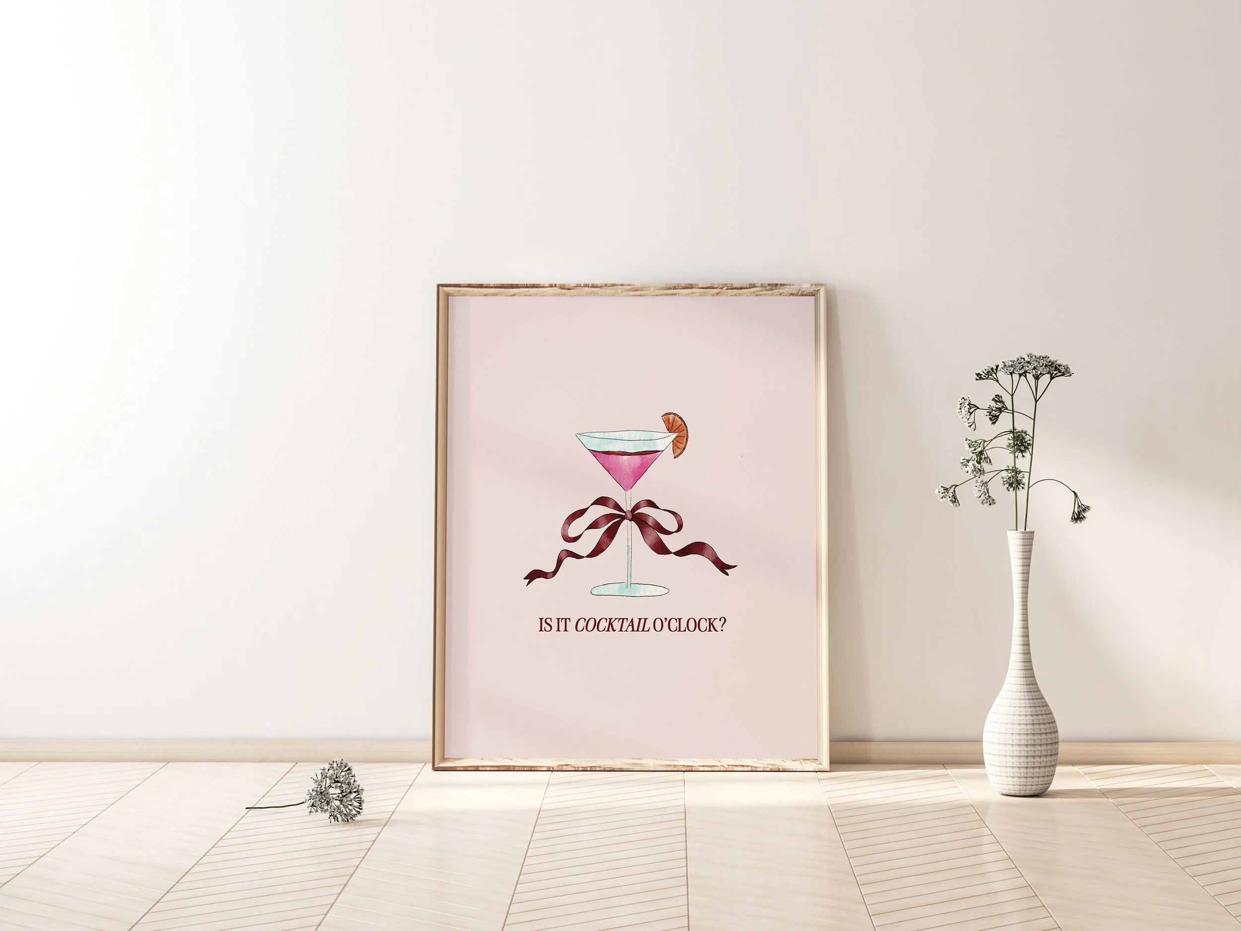 COCKTAIL O'CLOCK PRINT