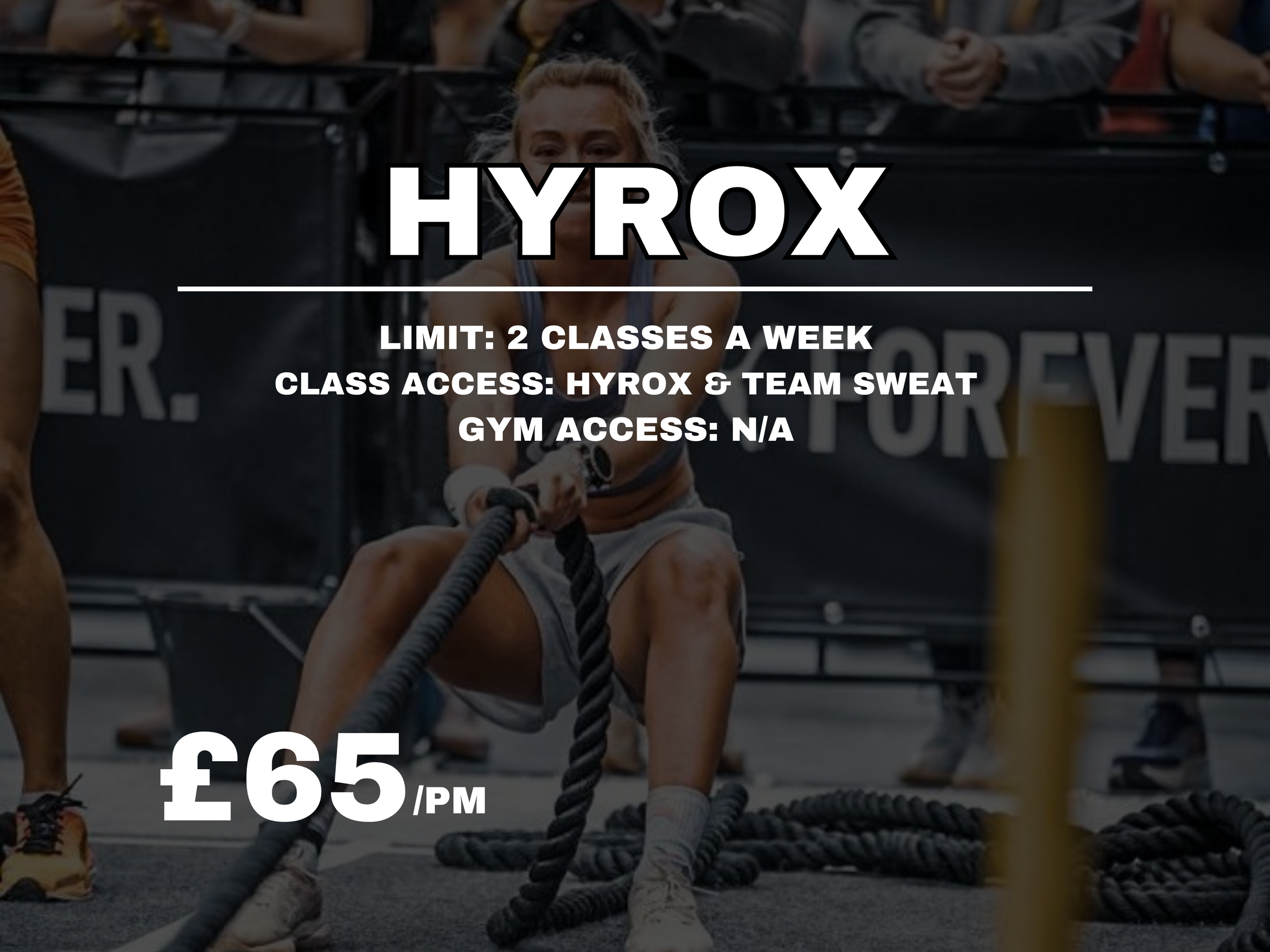 A woman participating in a CrossFit competition, pulling on battle ropes as part of her workout. The background shows a gym and other participants or spectators.