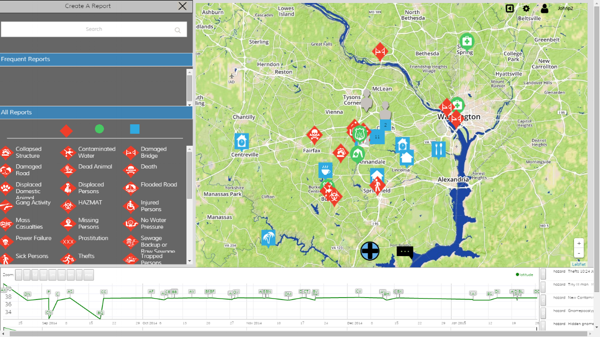 The desktop extension of the AREA mobile application. This service suite allows coordination of data collection and assistance efforts. Desktop operators can oversee operations and provide higher level assistance to those on the ground.