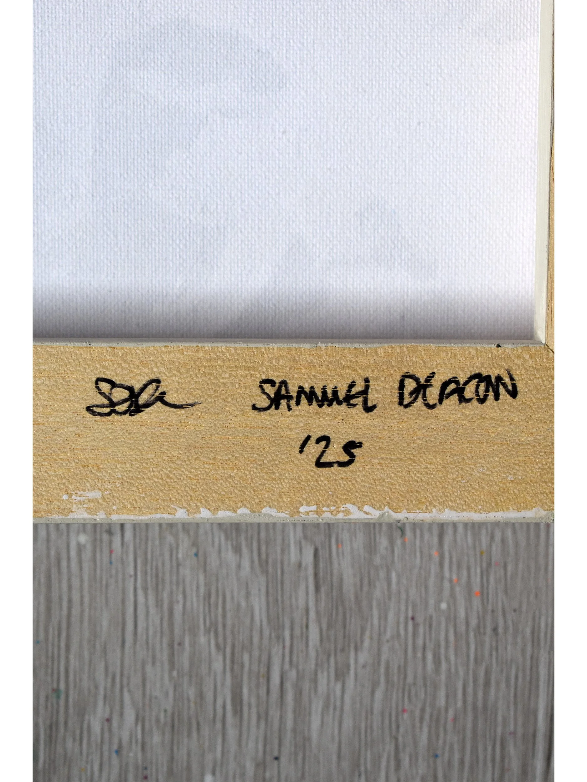 Ethereal Elegance Golden Horizon - Framed Cream and Gold Leaf Minimalist Original Textured Abstract Painting by Samuel Deacon Art