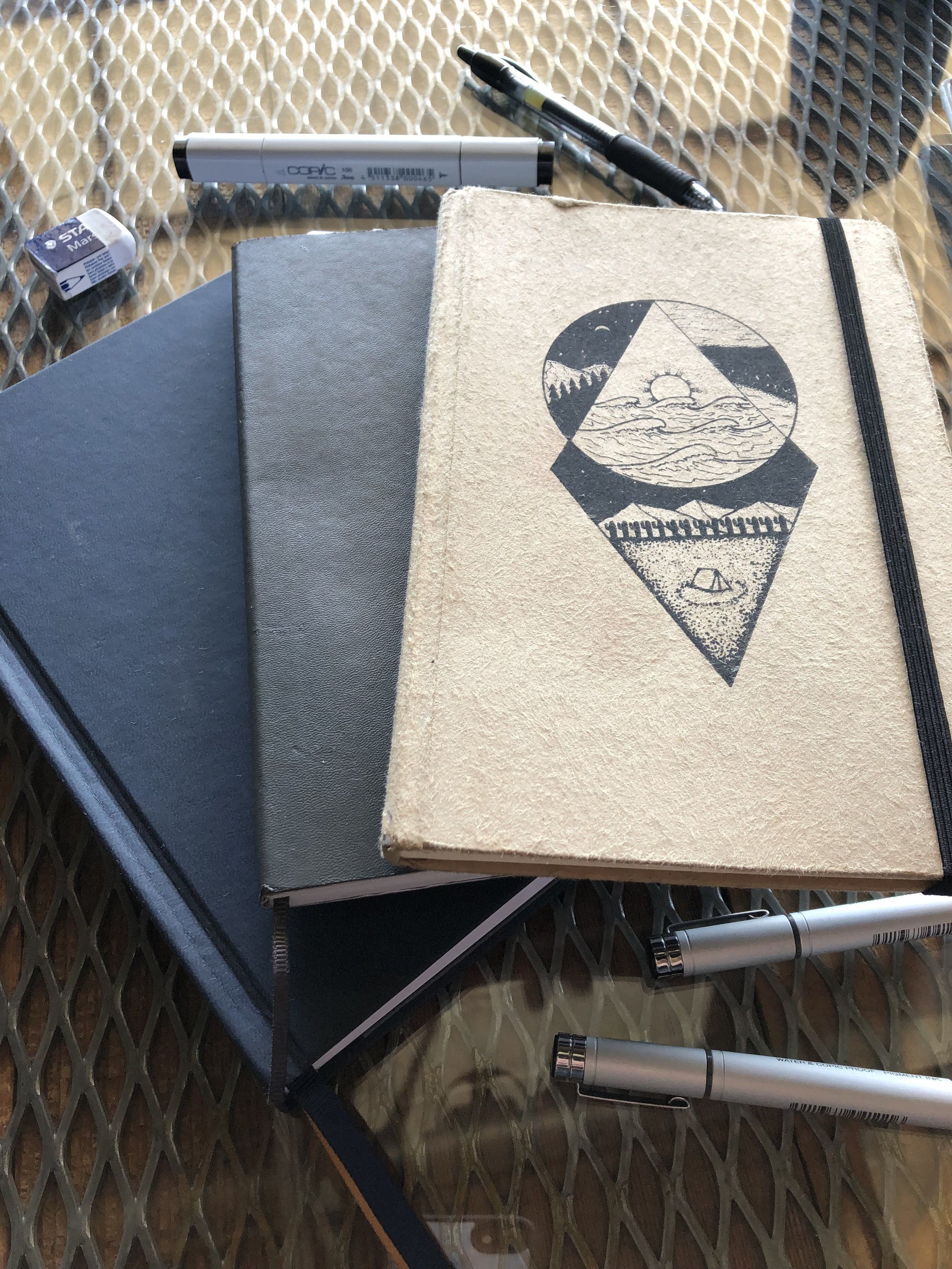 I use an Ink+Volt planner and Moleskin journals