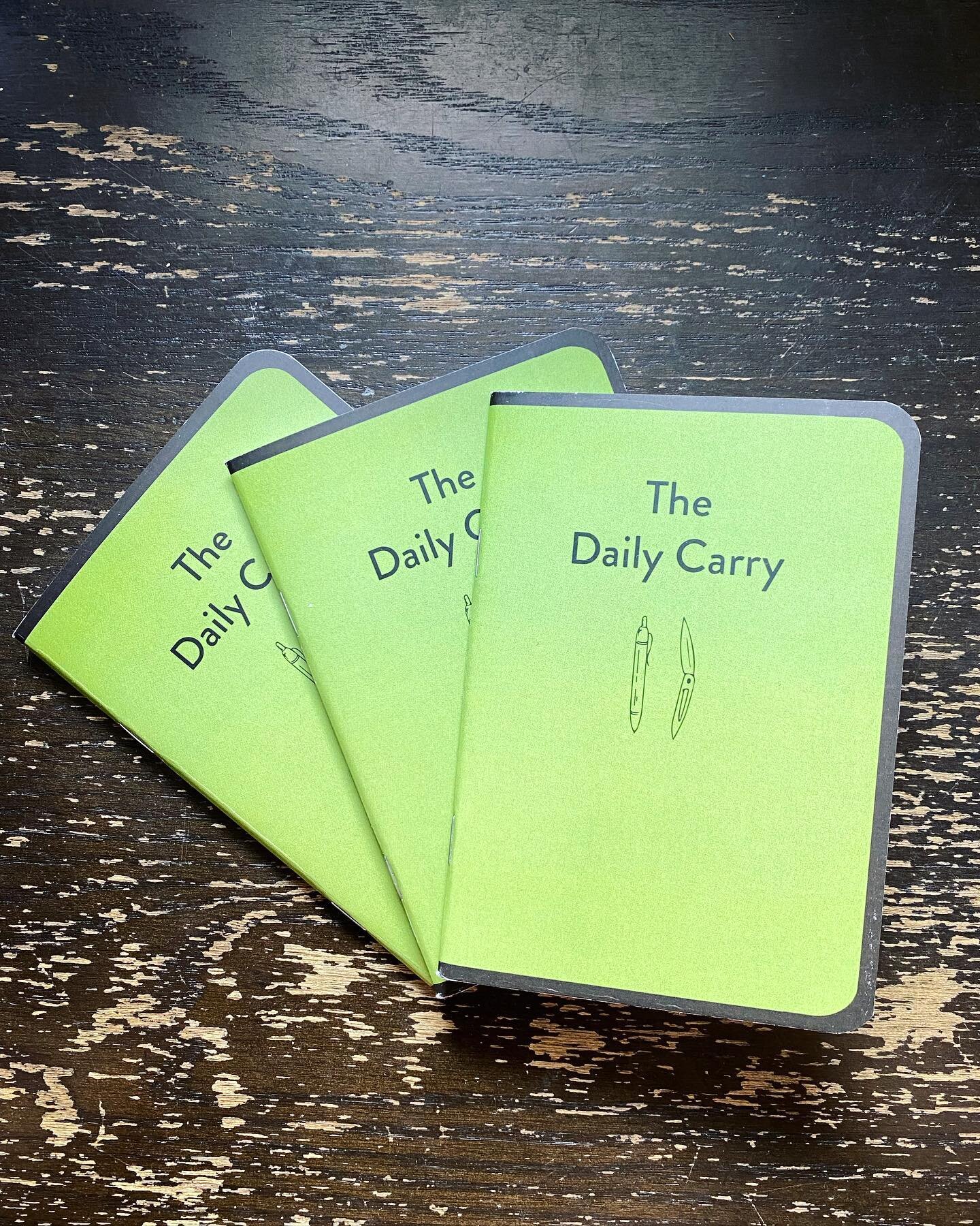 Here they are! The Daily Carry, for all your written needs - link in bio
&bull;
&bull; $20 for a 3pk
&bull; $8 for a single
&mdash;&mdash;&mdash;&mdash;&mdash;&mdash;&mdash;&mdash;-
&bull; Cover: 14 pt Matte Card Stock
&bull; Interior: 60 lb Uncoated