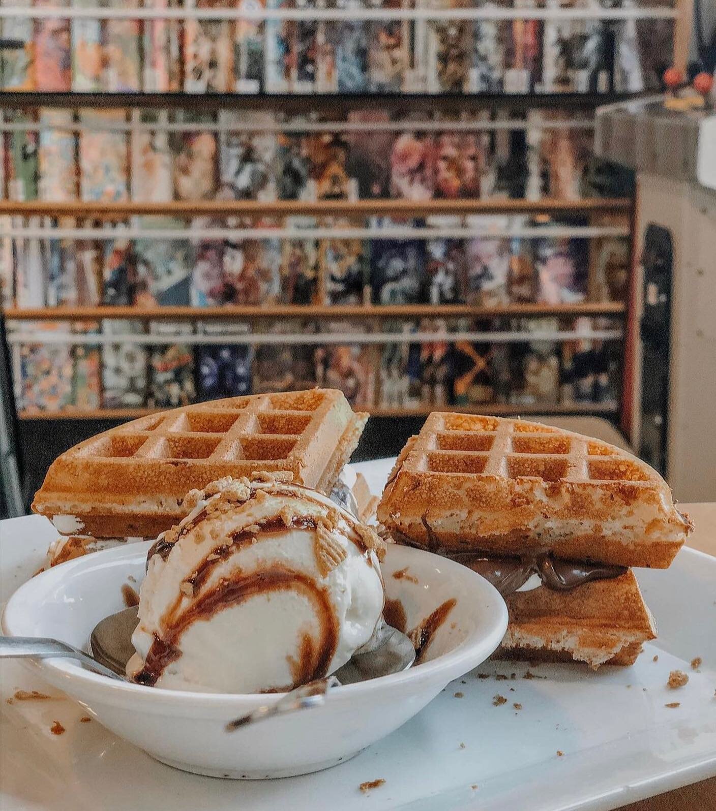 Throwback. 
&ldquo;For Two&rdquo;.
The perfect date night, friend HQ or catch up spot. 
Thanks @loganess for capturing this moment. 
We can&rsquo;t wait to catch up real soon. 
&mdash;
&mdash;
#community #communityfirst #cantwaittoseeyou #wafflelove 