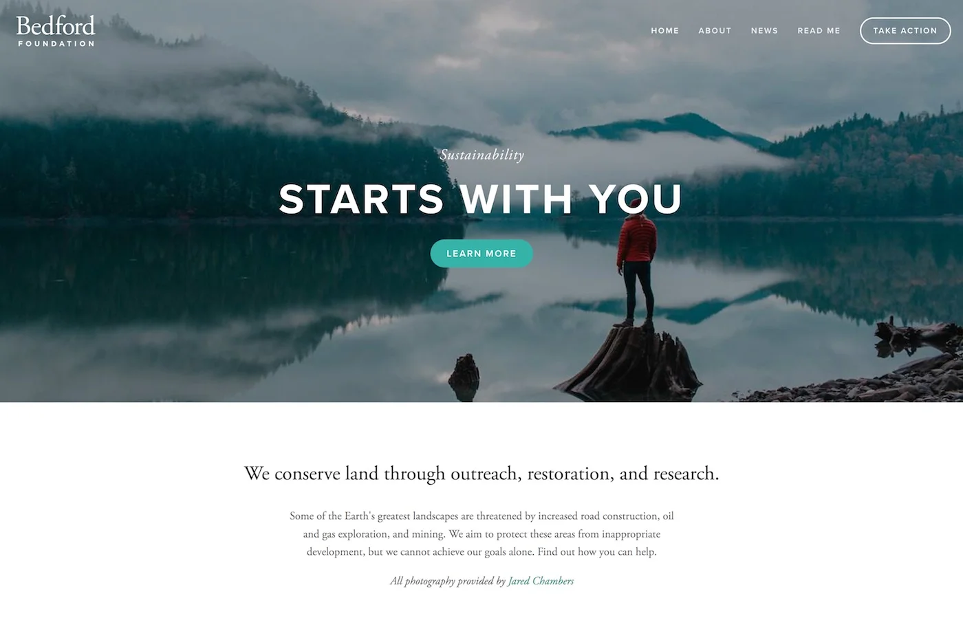 Bedford template demo site