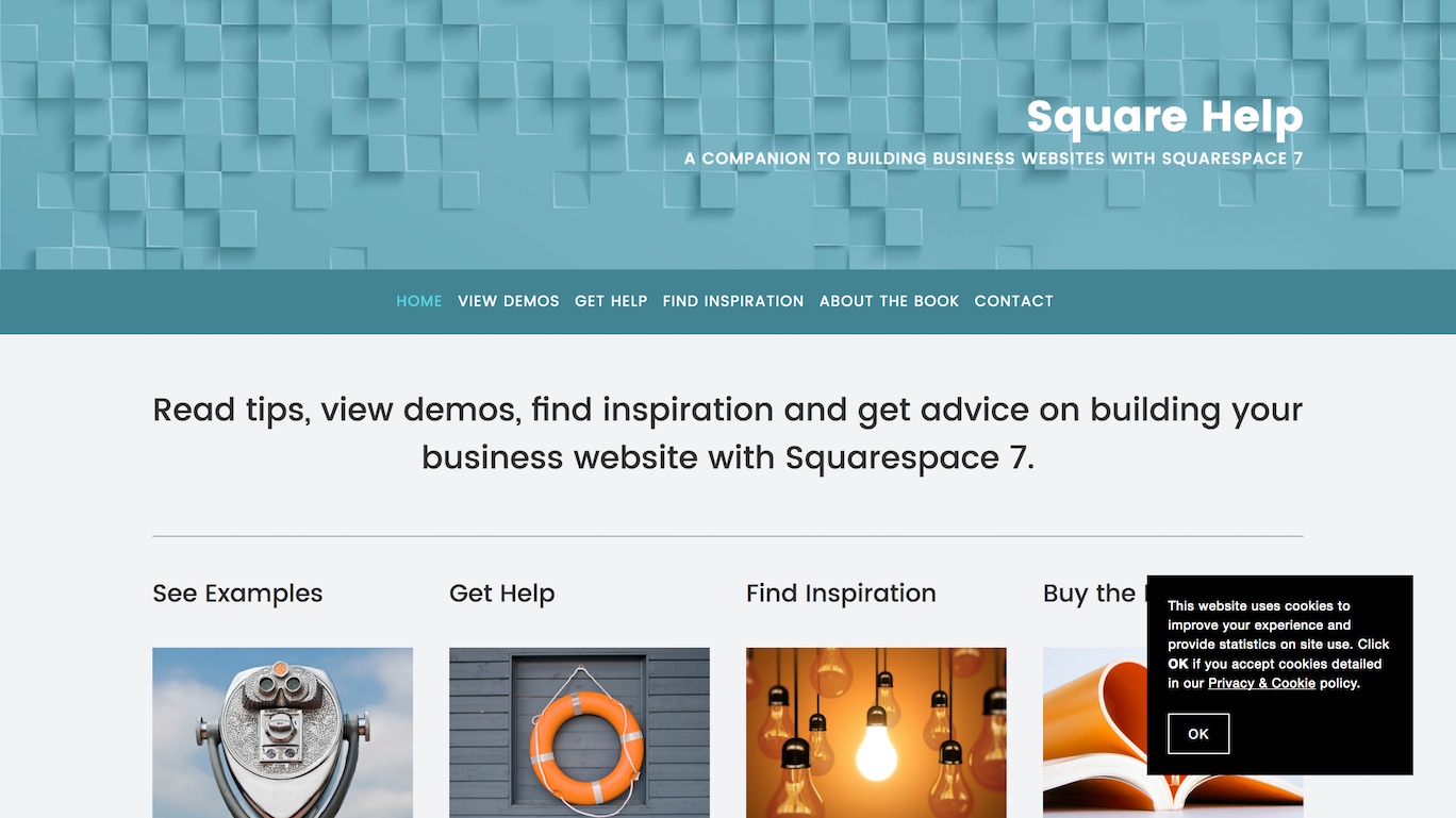 New updated Squarespace Cookie Banner