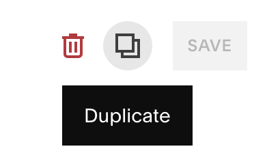 Duplicate product icon in Squarespace products