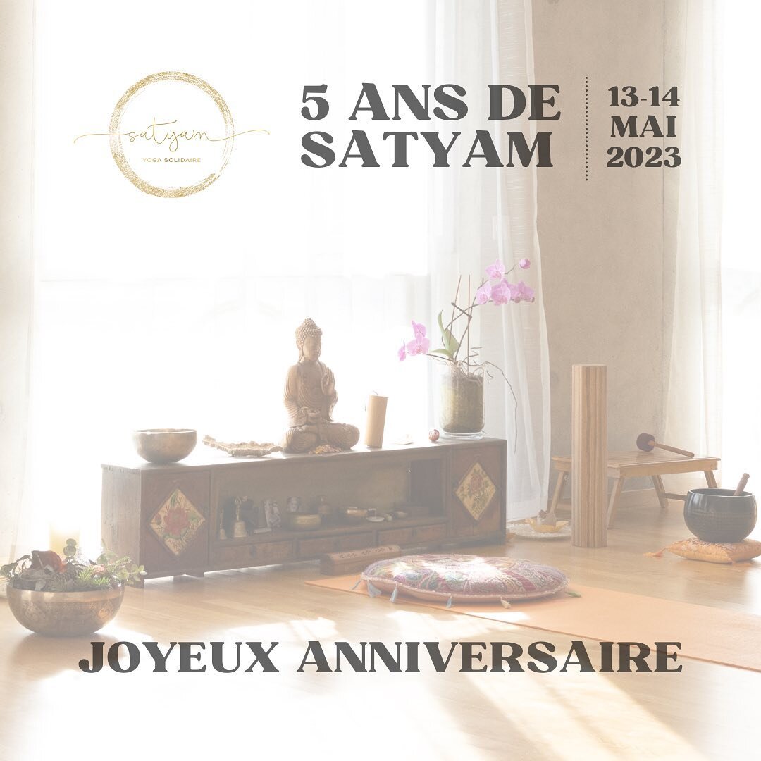 🥳 5 ans de SATYAM 🥳
D&eacute;j&agrave; 5 ans que l'association existe notamment gr&acirc;ce au soutien de la population et gr&acirc;ce aux donations des participant&middot;es et les enseignant&middot;es qui partagent leurs exp&eacute;riences avec j