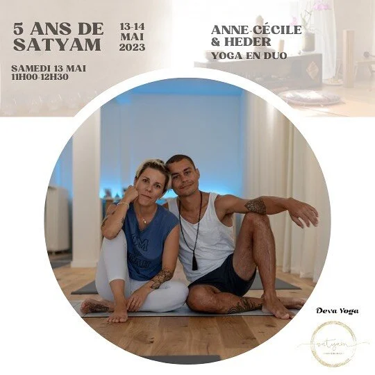 🧘🏽&zwj;♂️5 ANS DE SATYAM AVEC ANNE-C&Eacute;CILE &amp; HEDER🧘🏻&zwj;♀️

2️⃣YOGA EN DUO2️⃣

++Le yoga n'a pas besoin d'&ecirc;tre une activit&eacute; en solo.
Joignez-vous &agrave; un ami ou un proche pour une s&eacute;ance rafra&icirc;chissante de