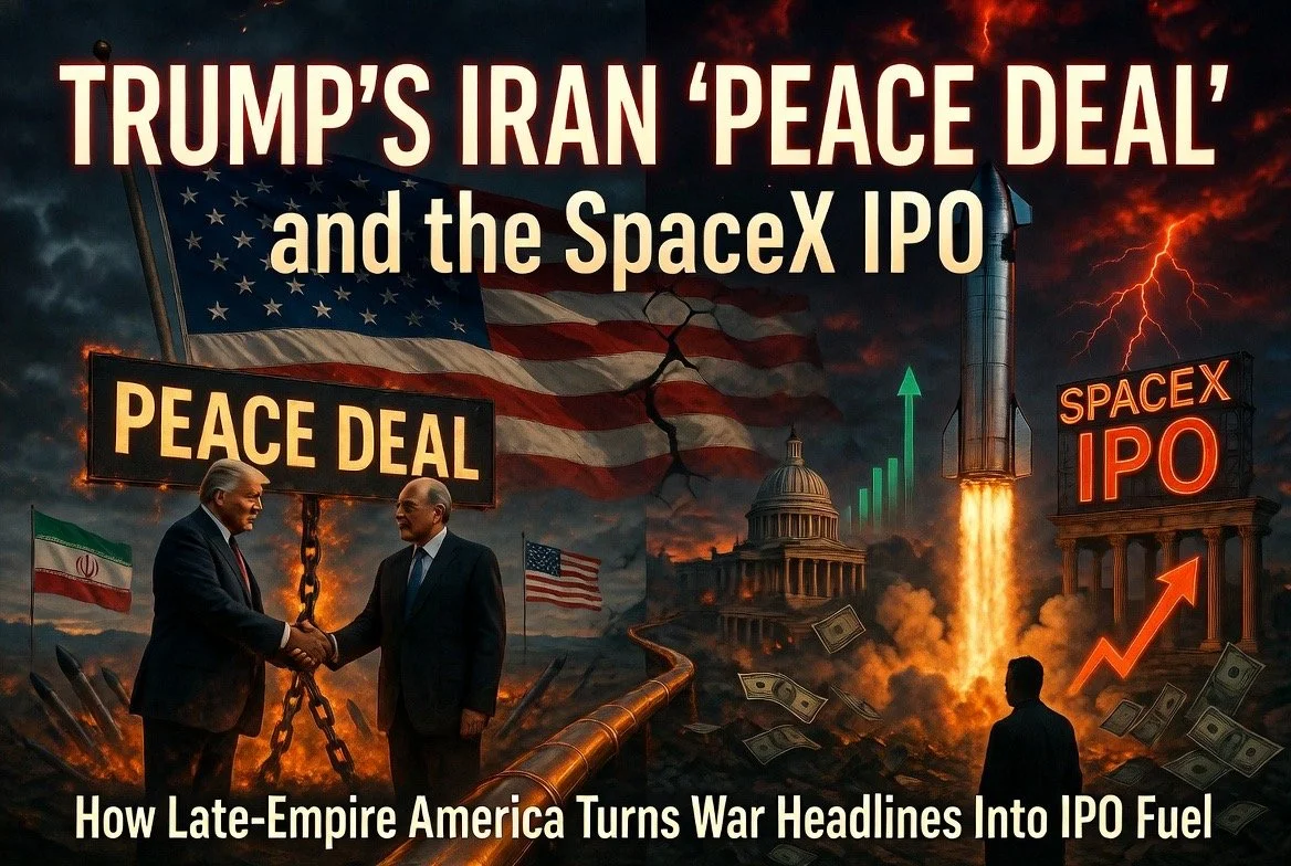 Trump’s Iran ‘Peace Deal’ and the SpaceX IPO: How Late‑Empire America Turns War Headlines Into IPO Fuel
