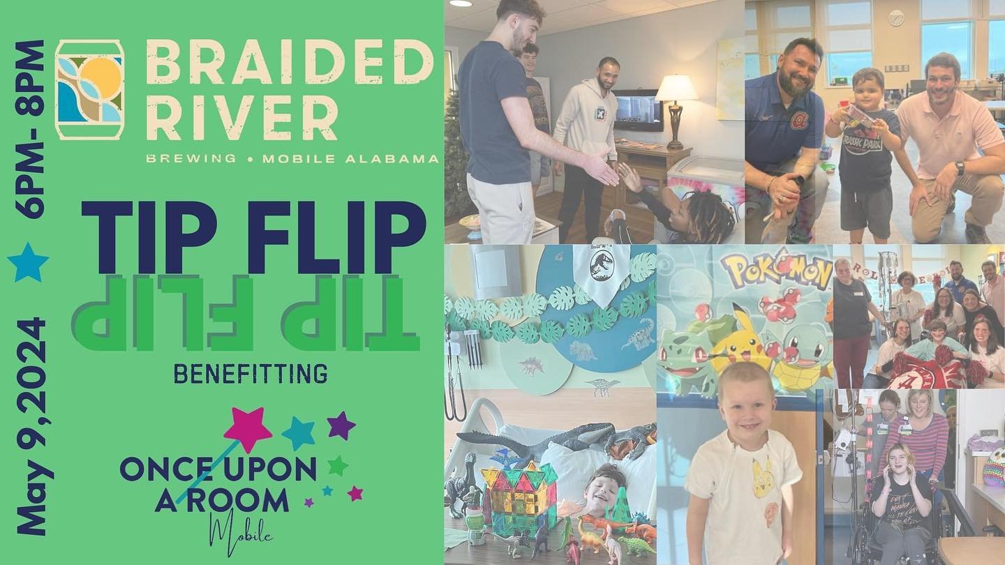 Join us TONIGHT for a Tip Flip benefitting Once Upon A Room! 

Once Upon A Room helps create memorable moments for sick children so come out, have a cold beer, and support their good work!