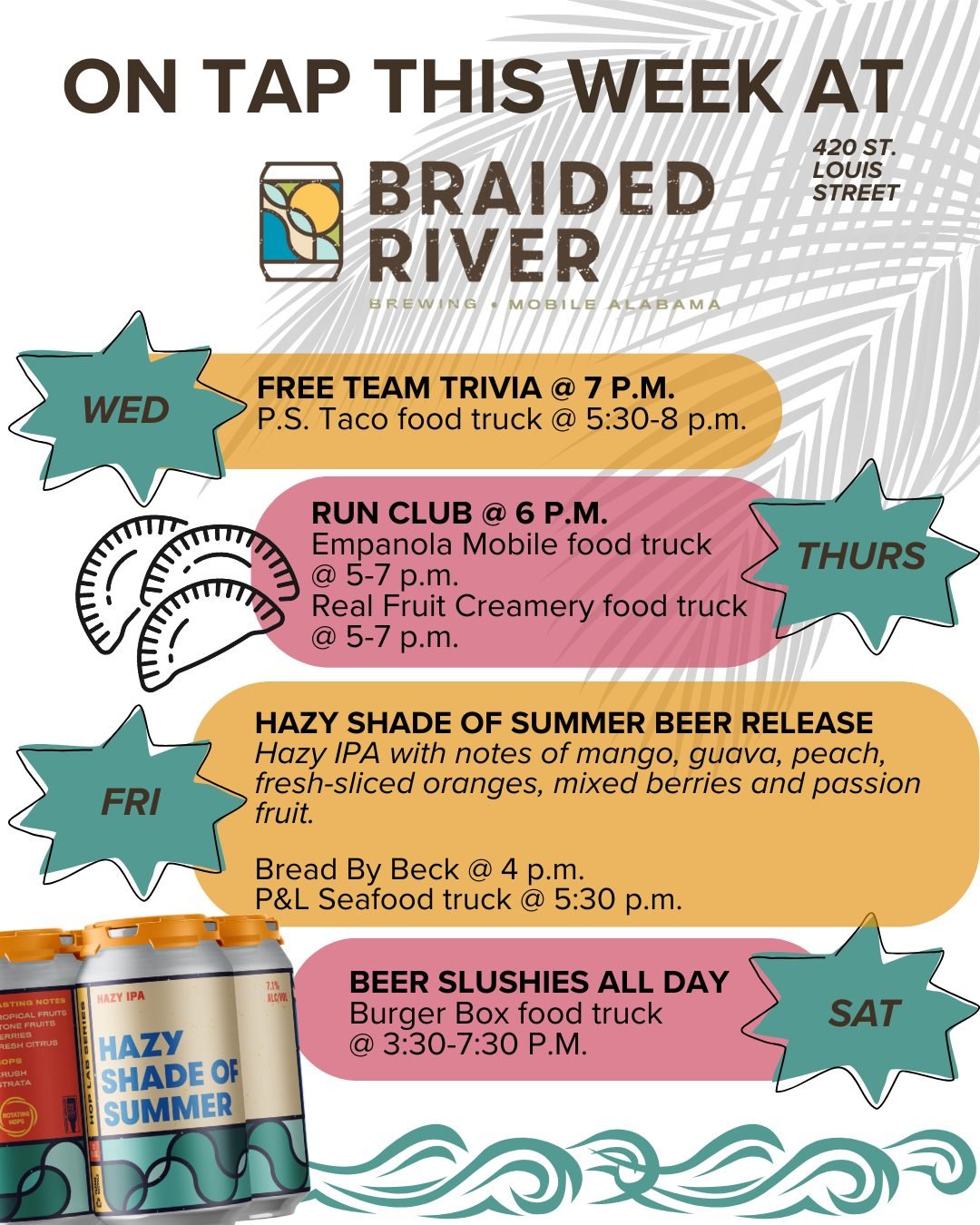 This week in the taproom: empanadas, New Zealand-style ice cream, the release of our seasonal hazy IPA, and so much more!