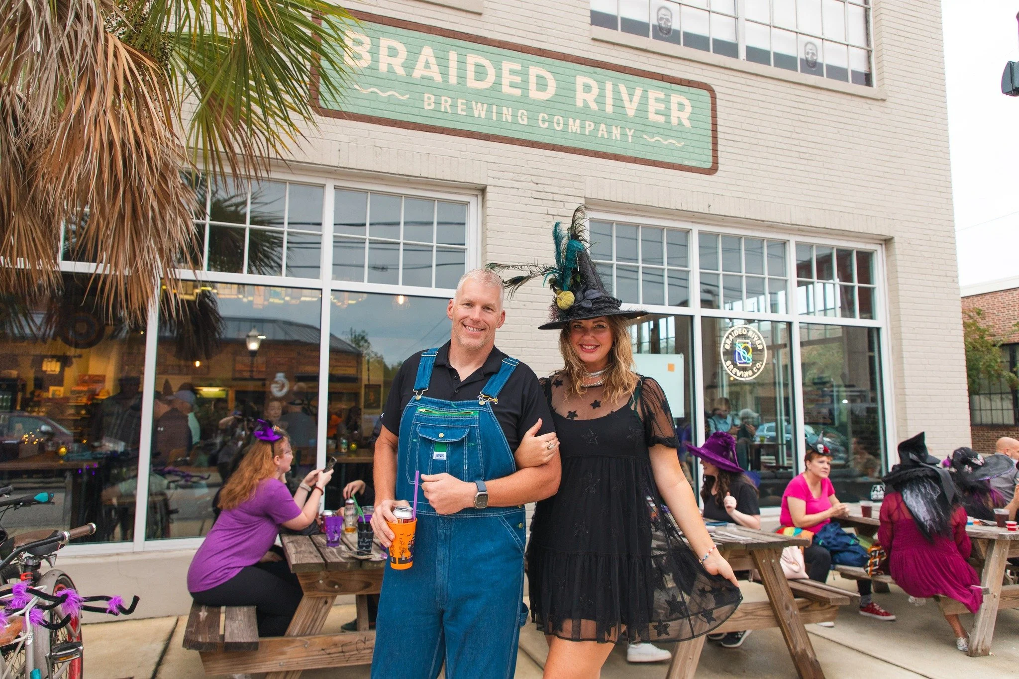 While bad weather prevented the @mobilewitchesride from rolling this year, it didn't rain on our party in the taproom! We summoned a bewitching event anyway, raising money for @mobiledeltadogs and casting spells for perfect weather next year 🧙&zwj;♀