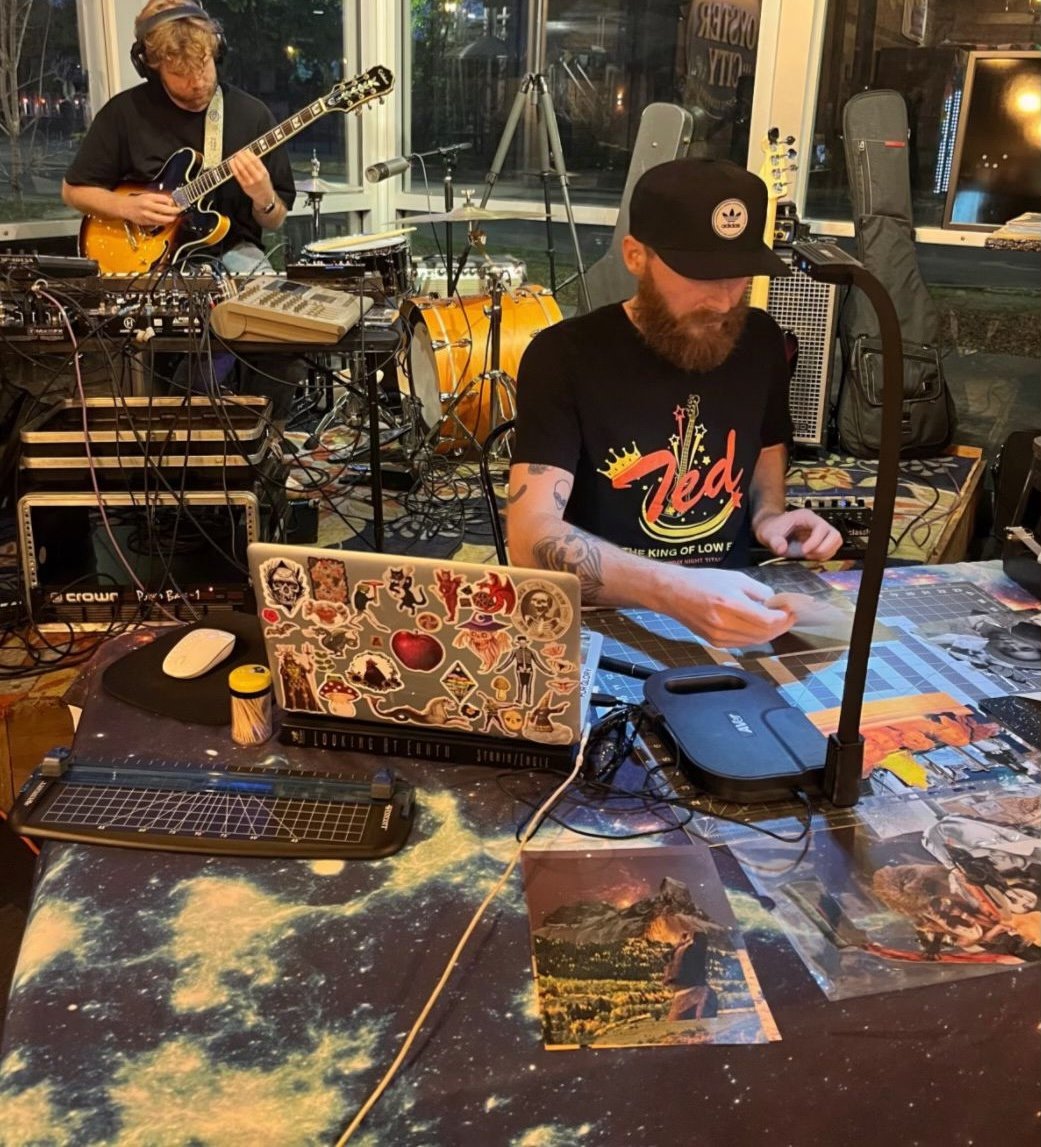 This Sunday, Dec. 14, 4-7 p.m., we're hosting Cut &amp; Groove, an immersive collage experience, along with the El Torito food truck!

This one-of-a-kind art and music event blends analog collage with live, bass-driven improvisation. Featuring the wo