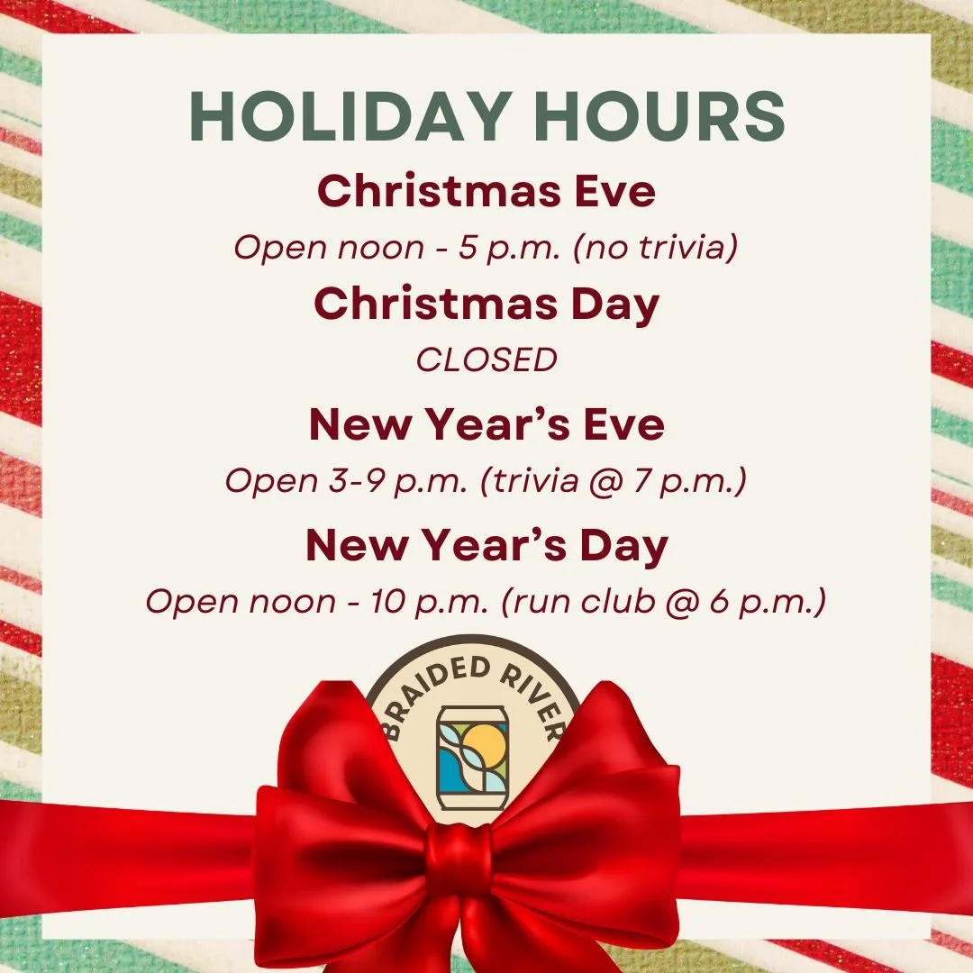 We are open our normal hours this week, but will have modified hours around Christmas and New Year's. Here's what to expect: